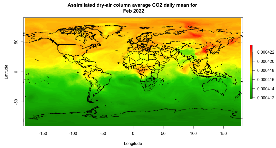 Feb 2022: Average CO2 Levels